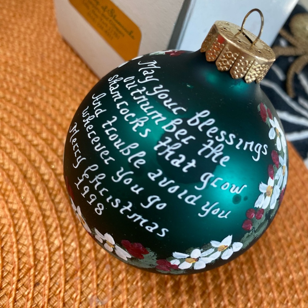 Irish Blessing Christmas Ornament in Box, Little Shop of Shamrocks - Picture 4 of 5